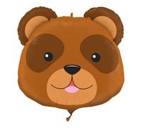 Ballon décoratif - GRABO - Tête d'ours - Aluminium - 74 cm - Marron
