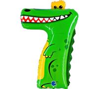 Grabo Numéro 7 Crocodile Animaloons-101,6 cm, 47-0WE-P, Multicolore, Taille unique