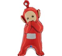 Grabo pour teletubbies ballon d'anniversaire made in italy. ballon pour fête d'enfants en forme de po', en feuille d'aluminium avec paille pour le gonflage. ballons colorés 37x80 cm