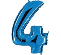 GRABO Superloon 004B-P Lot de 4 ballons 101,6 cm bleu - gonflable air ou hélium