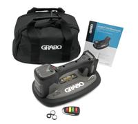 GRABO Ventouse sans balais numérique sans fil 120 kg [compatible avec batterie de marque] pour plaques électriques et lève-carreaux avec aspiration automatique, écran numérique pour verre, pierre et