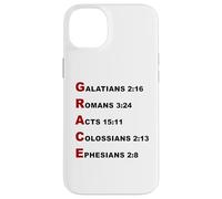Grace Acrostic - 5 Christian Faith Bible Verse Scriptures Coque pour iPhone 14 Plus