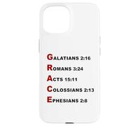 Grace Acrostic - 5 Christian Faith Bible Verse Scriptures Coque pour iPhone 15