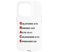 Grace Acrostic - 5 Christian Faith Bible Verse Scriptures Coque pour iPhone 15 Pro