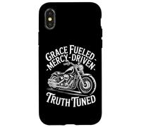 Grâce Alimentée Miséricorde Vérité Chrétien Motard Coque pour iPhone X/XS