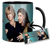 Grace And Frankie Lily Tomlin Jane Fonda Tasse Ceramique Intérieure et Poignée Noire Mug