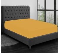 Grace Drap-housse profond de 40 cm de profondeur - Entretien facile - Tissu en microfibre brossée douce - Résistant au rétrécissement et à la décoloration - Doré