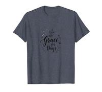 Grace for Days Colombe inspirante, Jésus T-Shirt, Homme, Bleu Chiné, M