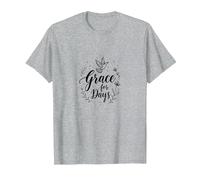 Grace for Days Colombe inspirante, Jésus T-Shirt, Homme, Gris Chiné, XL