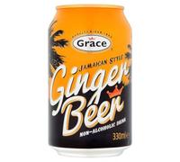 Grace Ginger Beer Jamaican Style, Boisson Non-Alcoolisée au Gingembre, 330ml
