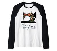 Grace in Every Stitch Couture Florale Manche Raglan