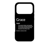 Grace is Kind Hearted Funny Name Definition Grace Coque pour iPhone 17 Pro