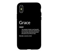 Grace is Kind Hearted Funny Name Definition Grace Coque pour iPhone X/XS