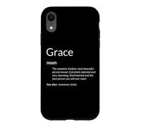 Grace is Kind Hearted Funny Name Definition Grace Coque pour iPhone XR