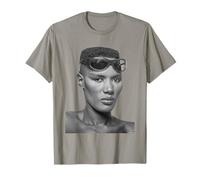 Grace Jones Singer Warm Leathering Era 1980 Allan Ballard T-Shirt
