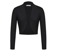 GRACE KARIN Cardigan Manches Longues Col Rond Boléro en Maille pour Femme élégant Chic pour Robe Gilet Femme Mariage Noir XL