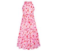 GRACE KARIN Filles Robe Douce de Princesses Une Ligne Maxi Casual Imprimé Florale d'anniversaire pour Enfants 14 Ans Imprimé Rose