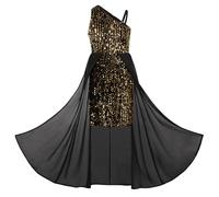GRACE KARIN Robe à Sequins Asymétrique sans Manches Une épaule pour Petite Fille en Ligne
