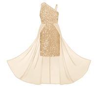 GRACE KARIN Robe à Sequins Asymétrique sans Manches Une épaule pour Petite Fille en Ligne