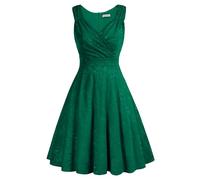 GRACE KARIN Robe des années 1950 Robe de Cocktail pour Femme sans Manches Robe trapèze Robe Vintage Robes élégantes CL645-12 L