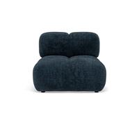 Grace - module d'assise en velours texturé - Bleu