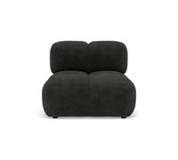 Grace - module d'assise en velours texturé - Gris Anthracite