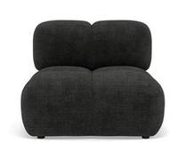 Grace - module d'assise en velours texturé - Gris Anthracite