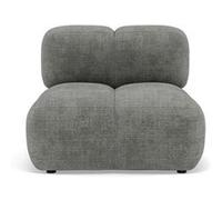 Grace - module d'assise en velours texturé - Gris