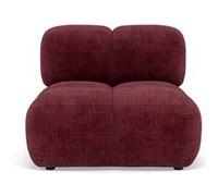 Lisa Design - Grace - Module d'assise en Velours texturé, Prune