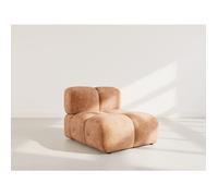 Grace - module d'assise en velours texturé - Rouille