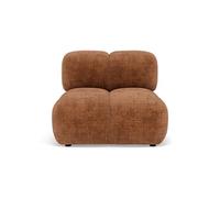 Grace - module d'assise en velours texturé - Rouille