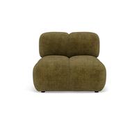 Grace - module d'assise en velours texturé - Vert Olive