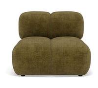 Grace - module d'assise en velours texturé - Vert Olive