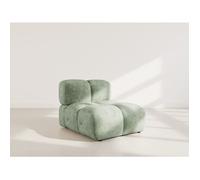 Grace - module d'assise en velours texturé - Vert sauge