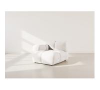 Grace - module d'assise gauche en velours texturé - Beige