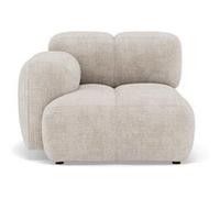 Grace - module d'assise gauche en velours texturé - Beige