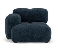 Grace - module d'assise gauche en velours texturé - Bleu