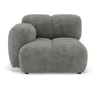 Grace - module d'assise gauche en velours texturé - Gris