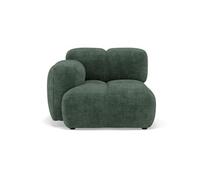 Grace - module d'assise gauche en velours texturé - Vert