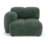 Grace - module d'assise gauche en velours texturé - Vert