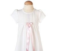 Grace of Sweden - Costume de baptême - Bébé (garçon) 0 à 24 mois blanc Pink bow 62, 3-6 months, chest 18 in.