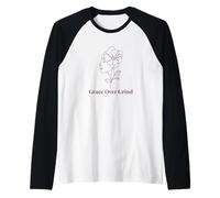Grace Over Grind Soft Life Motivation pour Le Bien-être des Femmes Manche Raglan