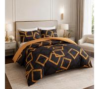 Grace Parure de lit double - Parure de lit double ultra douce et hypoallergénique avec fermeture éclair + 2 taies d'oreiller 200 x 200 cm
