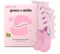 Grace & Stella - Masque Yeux [24 Paires, Pink] Patch Yeux Anti Cernes en Gel - Réduit les Cernes Sous les Yeux, Yeux Bouffis, Anti Rides, Anti Poche Sous les Yeux - Vegan & Cruelty-Free, Soins des Yeux