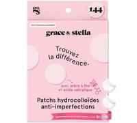 grace & stella Patch Hydrocolloïde pour le Visage - Testés par des Dermatologues, Vegan, Non Testés sur les Animaux - Patchs pour Imperfections [Ronds, 144 unités]