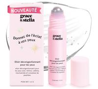 grace & stella Roll-On Éclat Contour des Yeux, Sérum Yeux au Rétinol et Caféine pour Poches, Cernes, Rides et Ridules, Hydratant et Lissant, Soin Vegan et Cruelty-Free (15 ml)