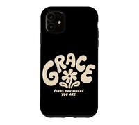 Grace Vous Trouve là où Vous êtes Christian Groovy Religious Coque pour iPhone 11