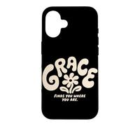 Grace Vous Trouve là où Vous êtes Christian Groovy Religious Coque pour iPhone 16