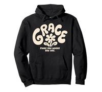 Grace Vous Trouve là où Vous êtes Christian Groovy Religious Sweat à Capuche