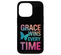 Grace Wins Every Time Citation Religieuse Foi chrétienne Coque pour iPhone 13 Pro